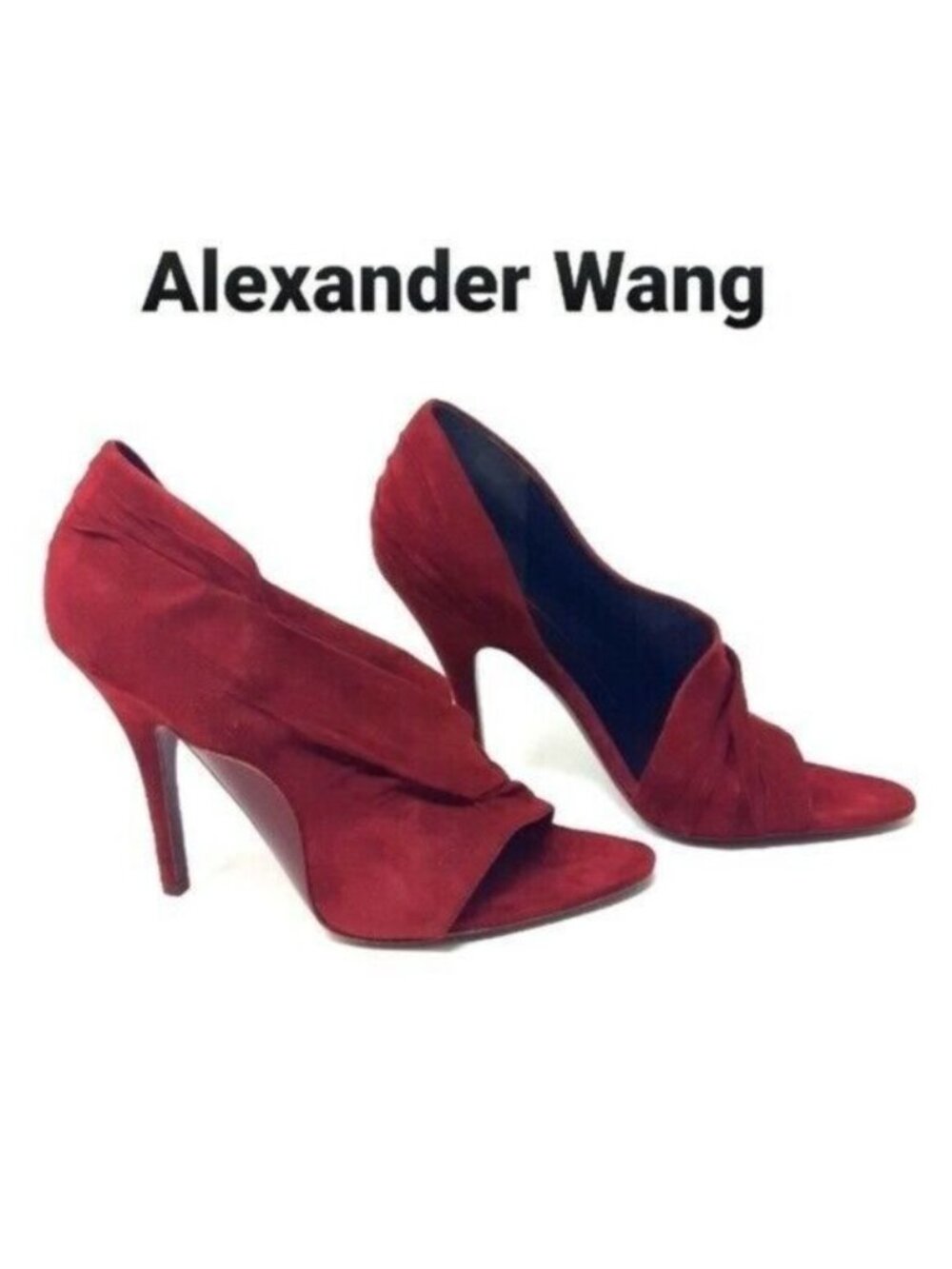 Alexander Wang Maja Suede Cutout Heels 40